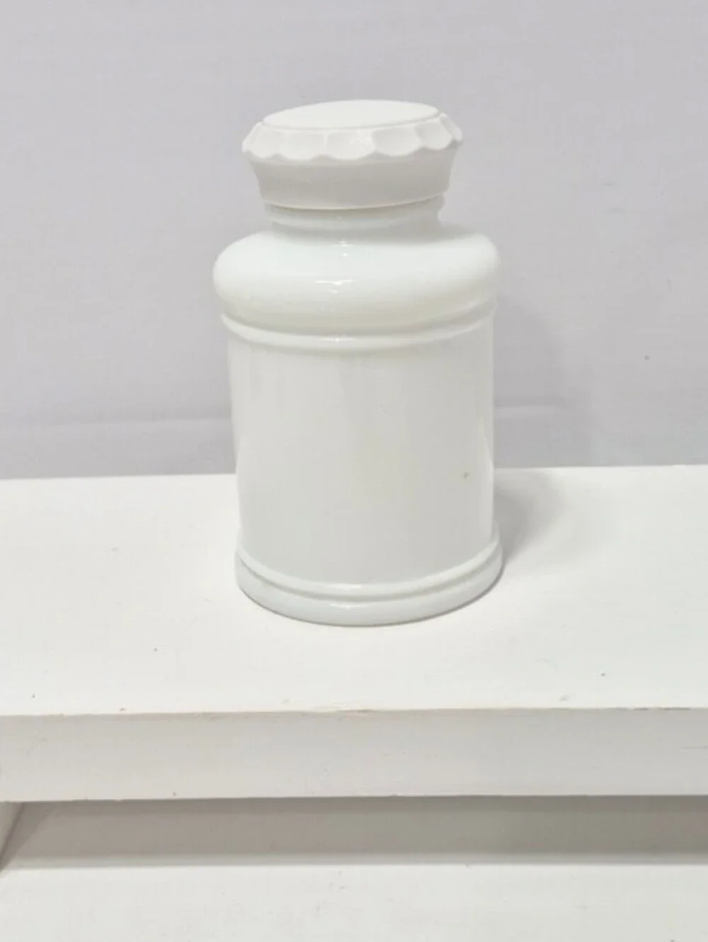 1930 's Milk Glass apothecary jar